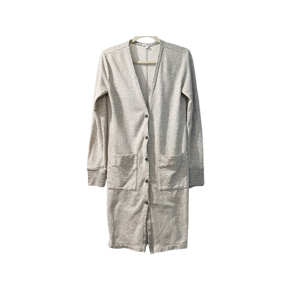 James Perse Standard Button Down Extra Length Sweater 2